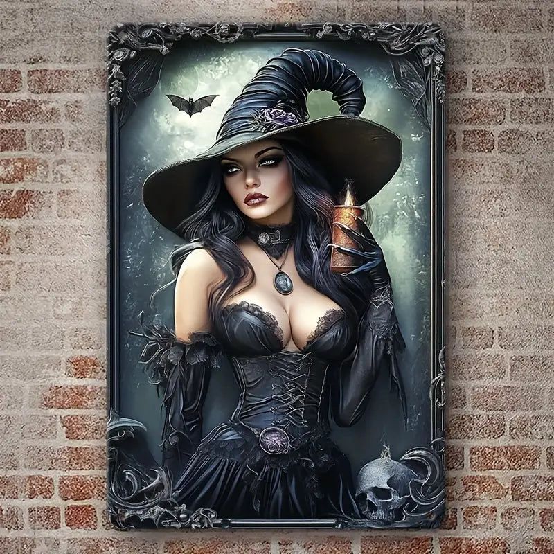 Dark Witch Wall Art Witchy Metal Sign Pagan Home Decor-MoonChildWorld