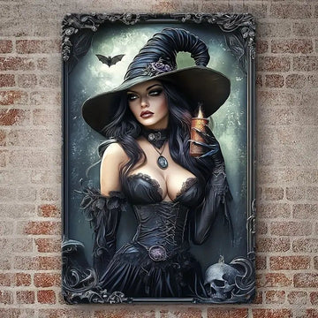 Dark Witch Wall Art Witchy Metal Sign Pagan Home Decor-MoonChildWorld