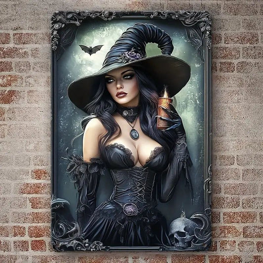 Dark Witch Wall Art Witchy Metal Sign Pagan Home Decor