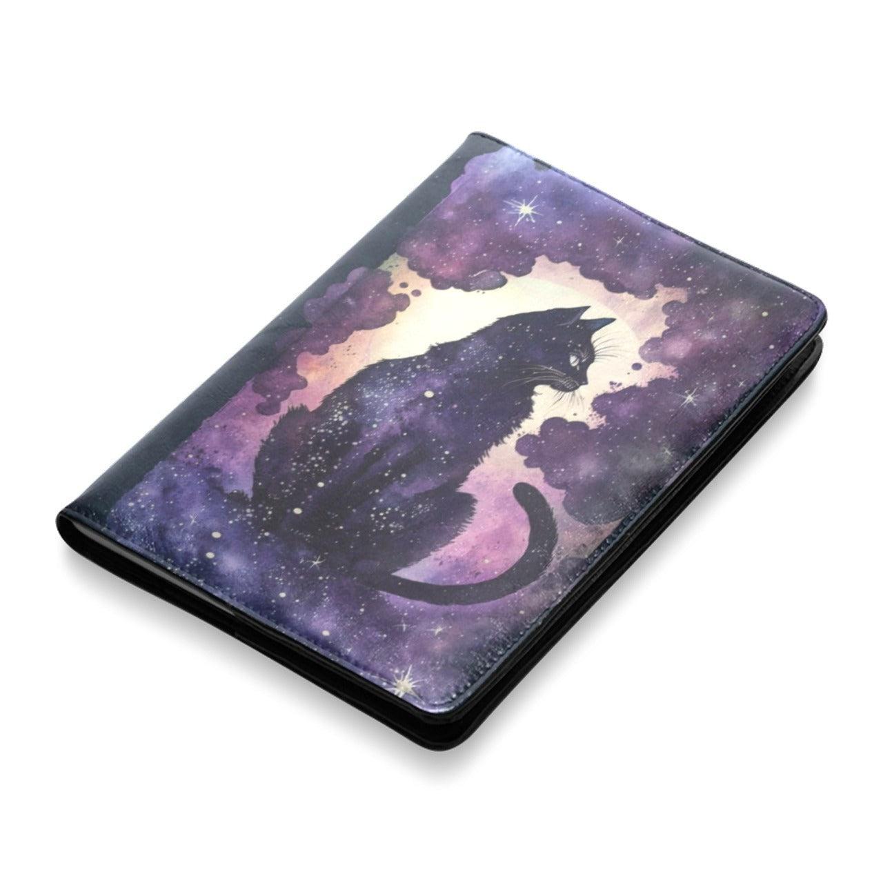 Magic black cat Leather Notebook A5-MoonChildWorld