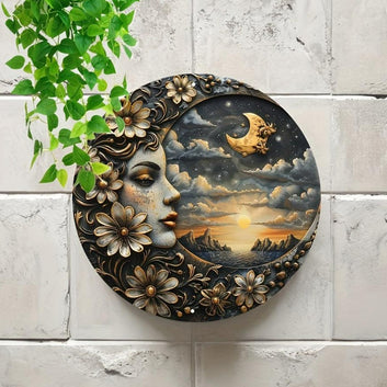 Moon Goddess Metal Sign Moon Wall Decor