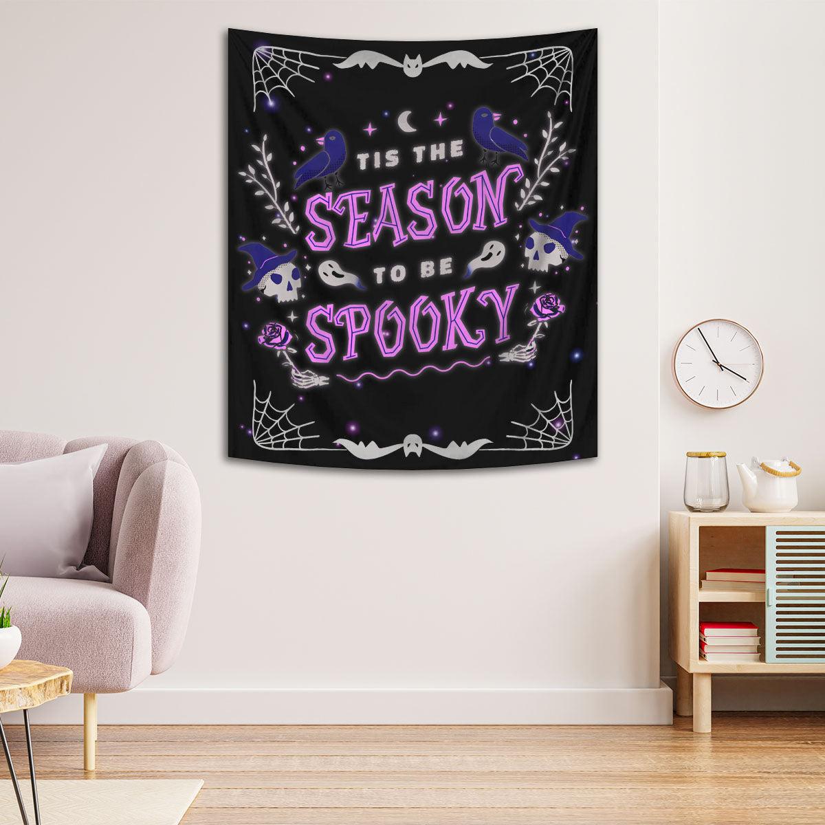 Halloween Spooky Raven Tapestry-MoonChildWorld