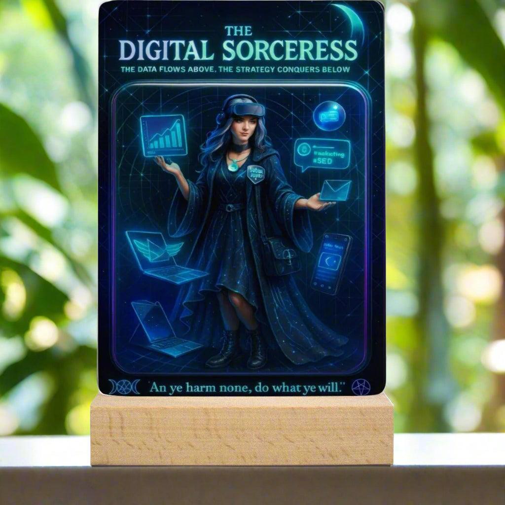 The Digital Sorceress Acrylic Photo Panel Witch Home Decor-MoonChildWorld