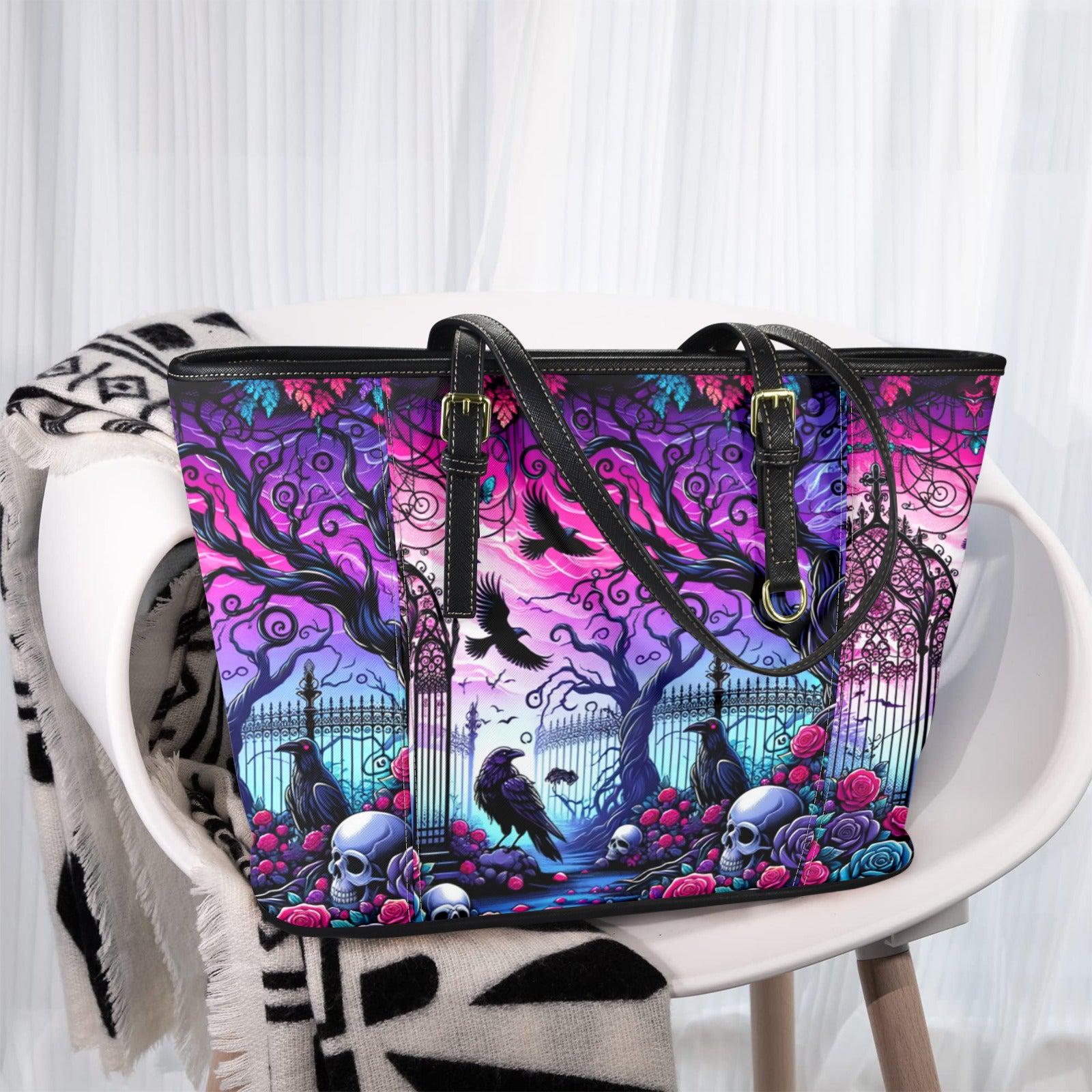 Gothic Halloween Witch Tote Bag-MoonChildWorld