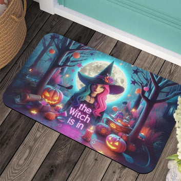 Halloween Witch Doormat Gothic Doormat for Spooky Season