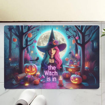 Halloween Witch Doormat Gothic Doormat for Spooky Season