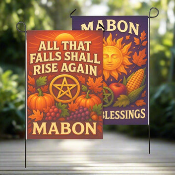 Wiccan Sabbat Garden Flag and House Flag for Pagan Mabon Home Decor