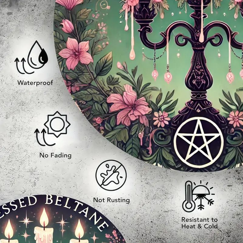 Blessed Beltane Wicca Home Decor Pagan Metal Sign-MoonChildWorld