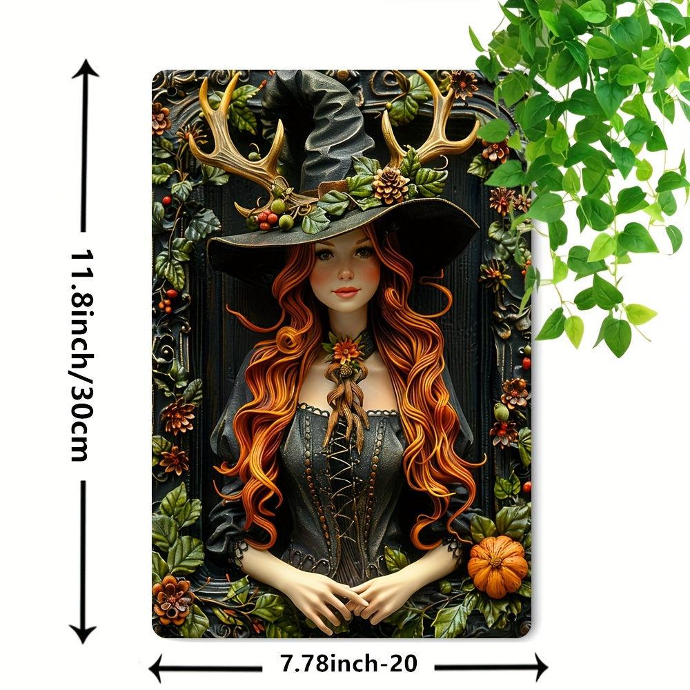 Forest Witch Wall Art Witchy Metal Sign Yule Pagan Home Decor-MoonChildWorld