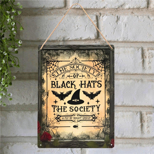 Black hats Witch metal sign Halloween sign-MoonChildWorld
