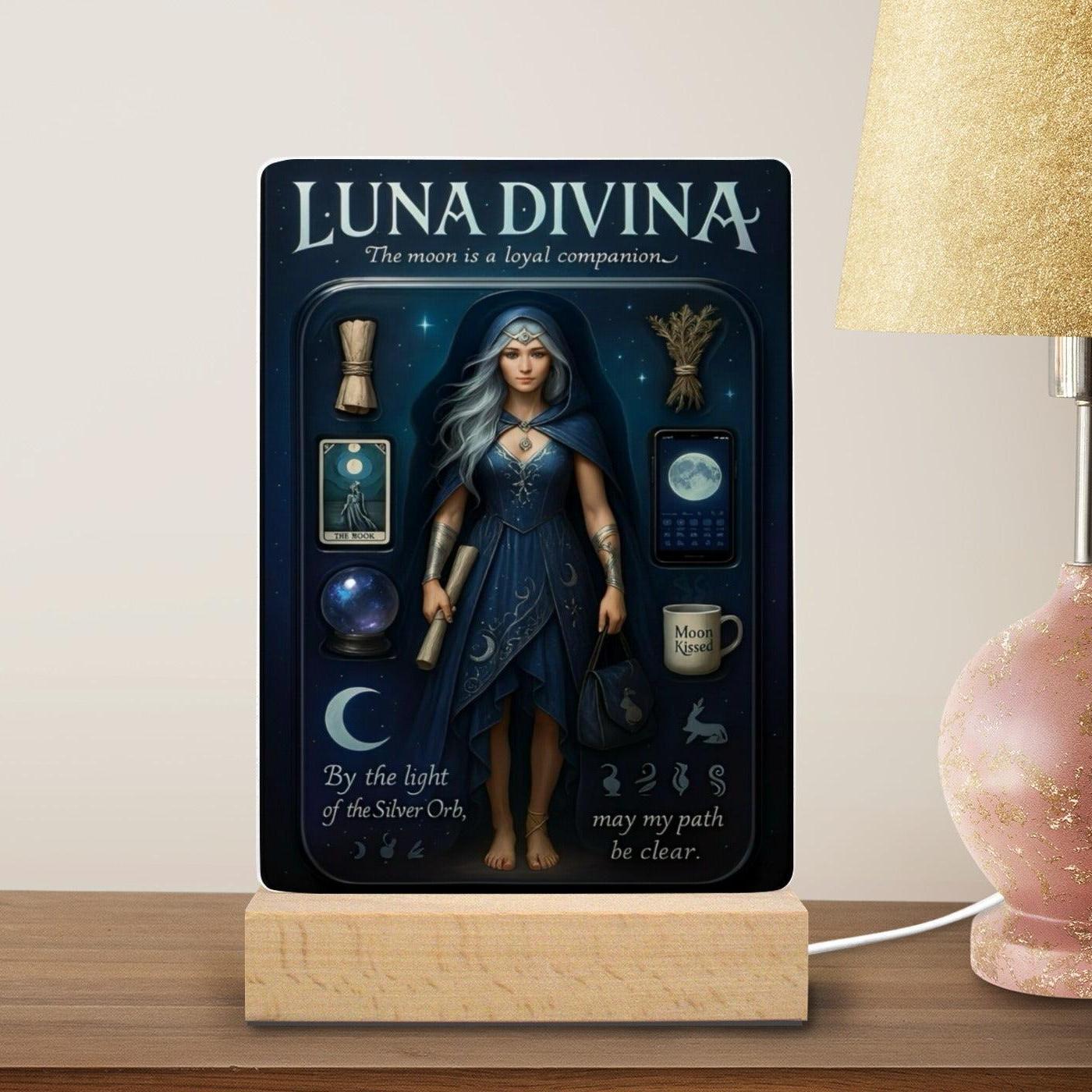 Luna Divina Acrylic Photo Panel Witch Home Decor-MoonChildWorld
