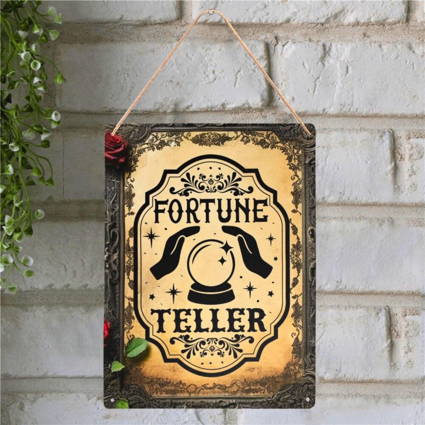 Fortune teller Witch metal sign Halloween hanging sign-MoonChildWorld