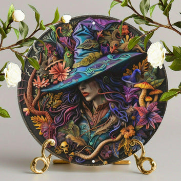 Forest Witch Metal Sign Mystical Home Decor