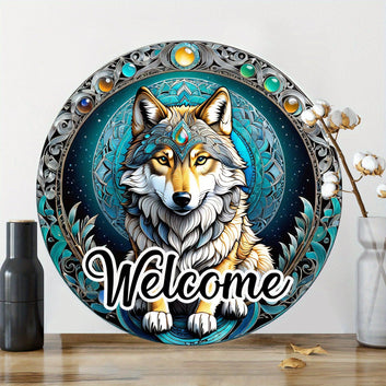 Magic Wolf Metal Sign Witchy Decor
