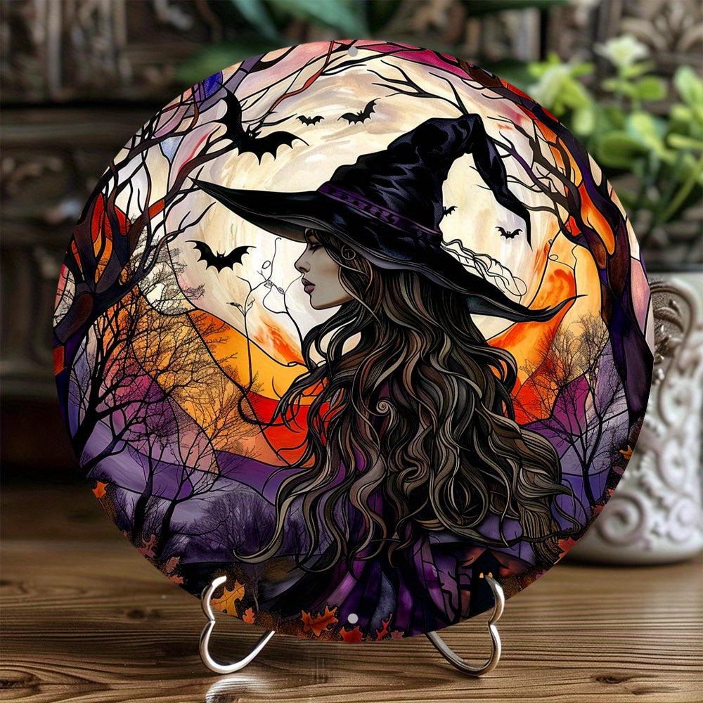 Gothic Witch Metal Sign Halloween Home Decor-MoonChildWorld