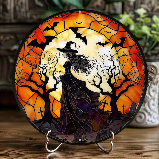 Moon Witch Metal Sign Halloween Gothic Home Decor