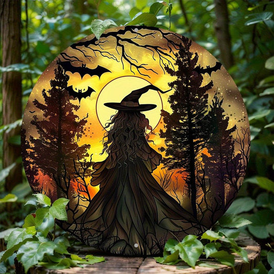 Moon Forest Witch Metal Sign Witchy Home Decor