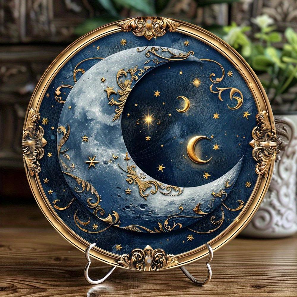 Stars Moon Metal Sign Celestial Home Decor-MoonChildWorld