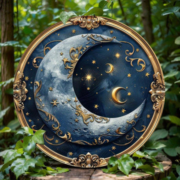 Stars Moon Metal Sign Celestial Home Decor-MoonChildWorld