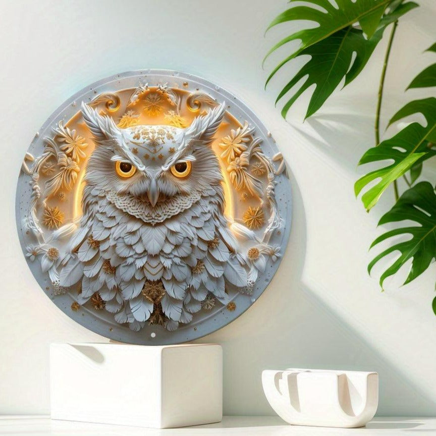 Spirit Owl Metal Sign Witchy Home Decor-MoonChildWorld