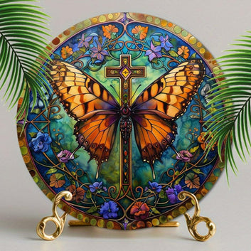 Mystical Butterfly Metal Sign