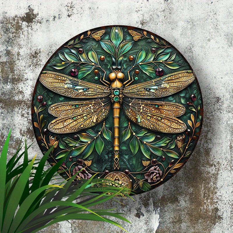 Spirit Dragonfly Metal Sign Dragonfly Wall Art-MoonChildWorld