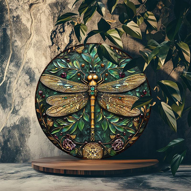 Spirit Dragonfly Metal Sign Dragonfly Wall Art-MoonChildWorld