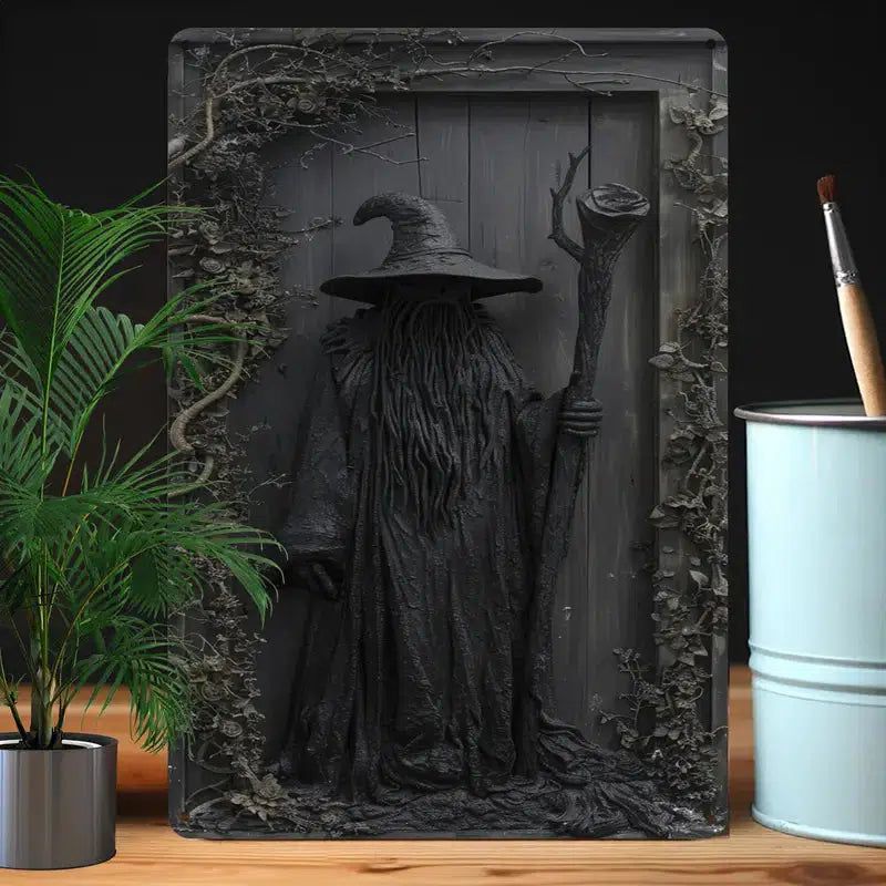 Dark Witch Metal Sign for Halloween Gothic Wall Decor-MoonChildWorld