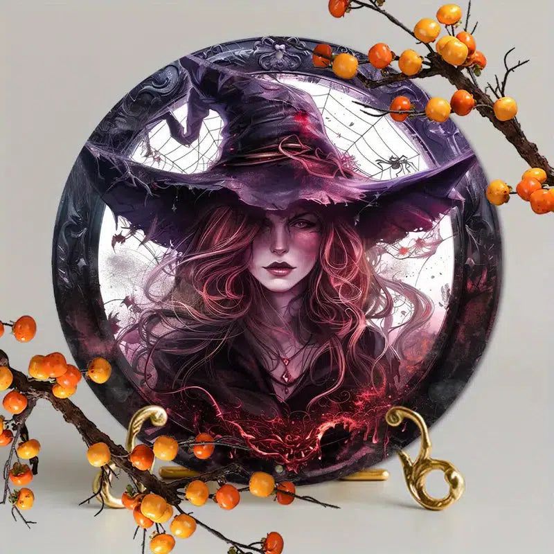 Gothic Witch Metal Sign Halloween Home Decor-MoonChildWorld