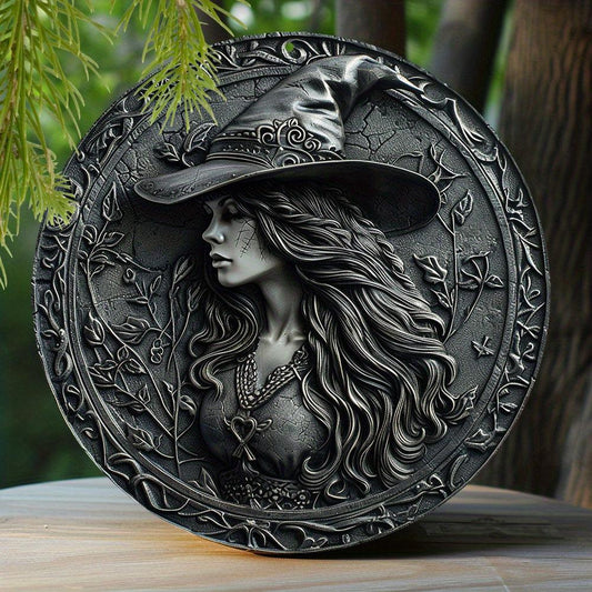 Gothic Witch Metal Sign Mystic Home Decor
