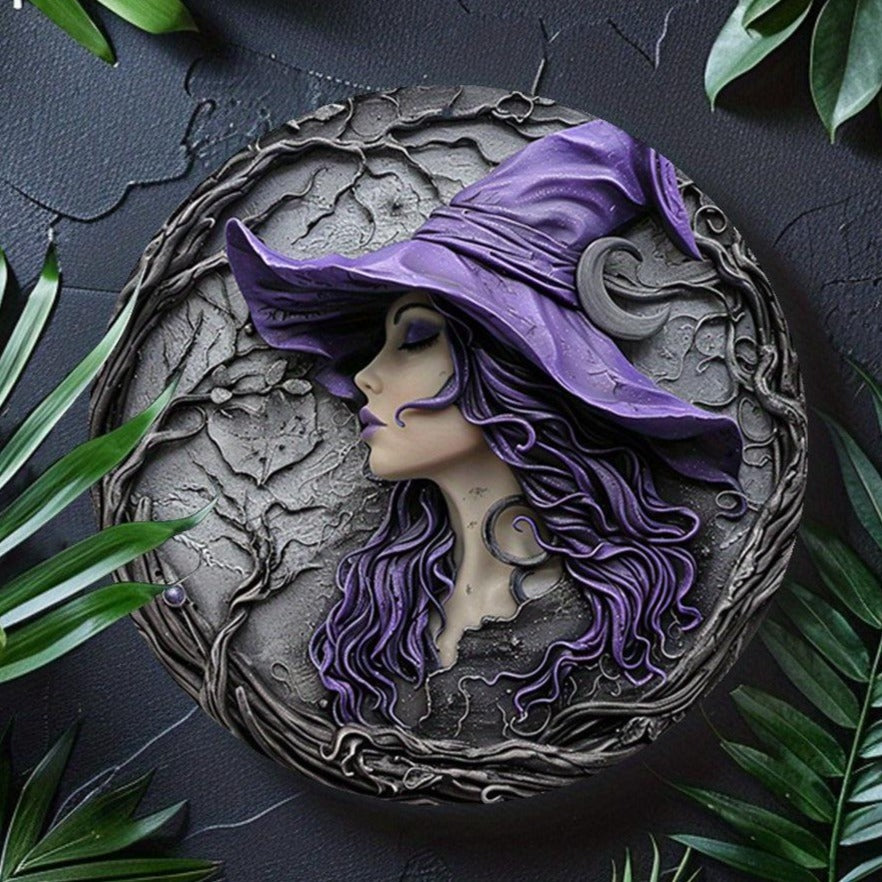 Dark Witch Gothic Metal Art Halloween Decor-MoonChildWorld