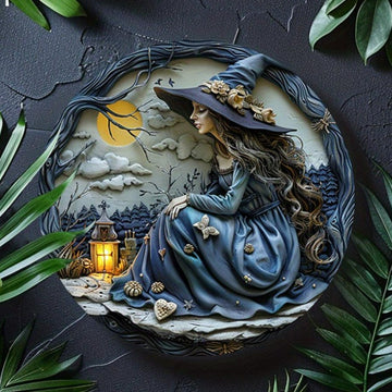 Winter Witch Metal Sign Pagan Yule Home Decor-MoonChildWorld