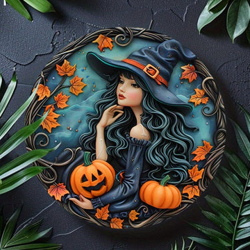 Halloween Witch Metal Sign Spooky Home Decor-MoonChildWorld