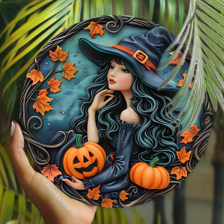 Halloween Witch Metal Sign Spooky Home Decor-MoonChildWorld