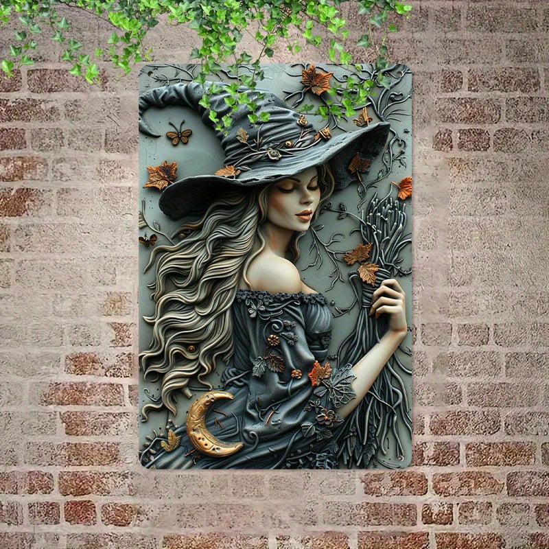 Dark Witch Wall Art Witchy Metal Sign Gothic Home Decor-MoonChildWorld