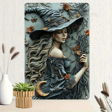 Dark Witch Wall Art Witchy Metal Sign Gothic Home Decor-MoonChildWorld