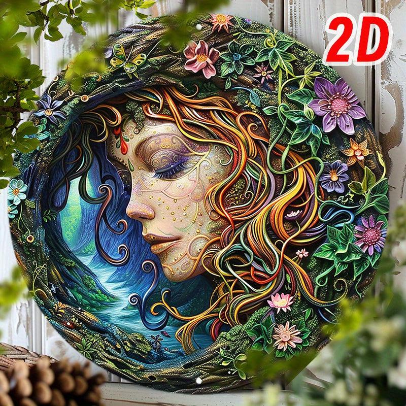 Mother Earth Gaia Goddess Pagan Metal Sign Wicca Beltane Home Decor-MoonChildWorld