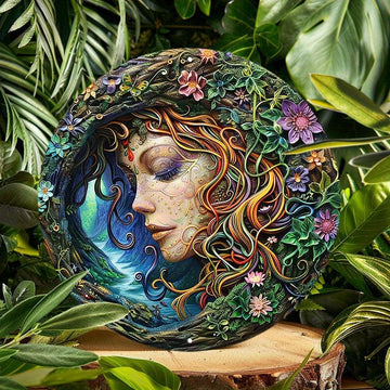 Mother Earth Gaia Goddess Pagan Metal Sign Wicca Beltane Home Decor-MoonChildWorld