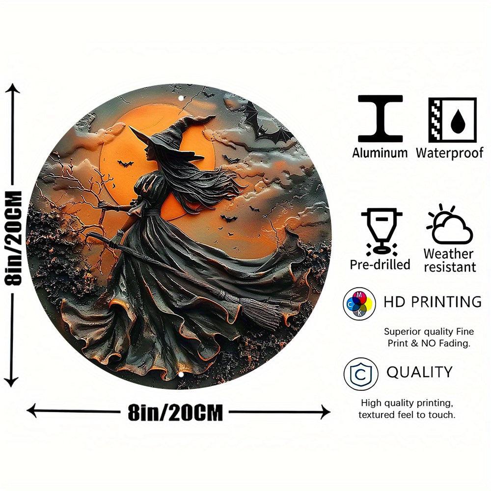 Dark Witch Halloween Metal Sign Gothic Decor-MoonChildWorld