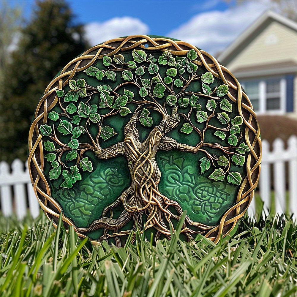 Tree Of Life Pagan Metal Sign Spiritual Decor-MoonChildWorld