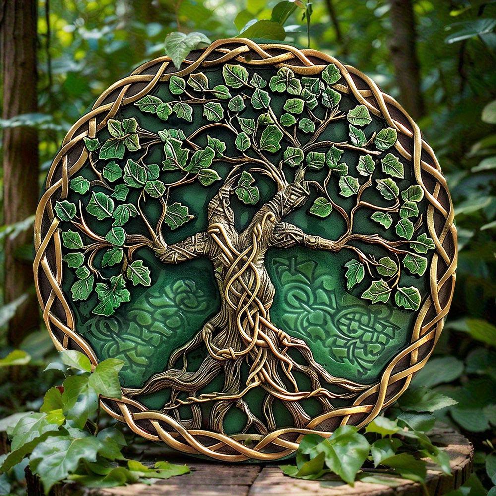 Tree Of Life Pagan Metal Sign Spiritual Decor-MoonChildWorld