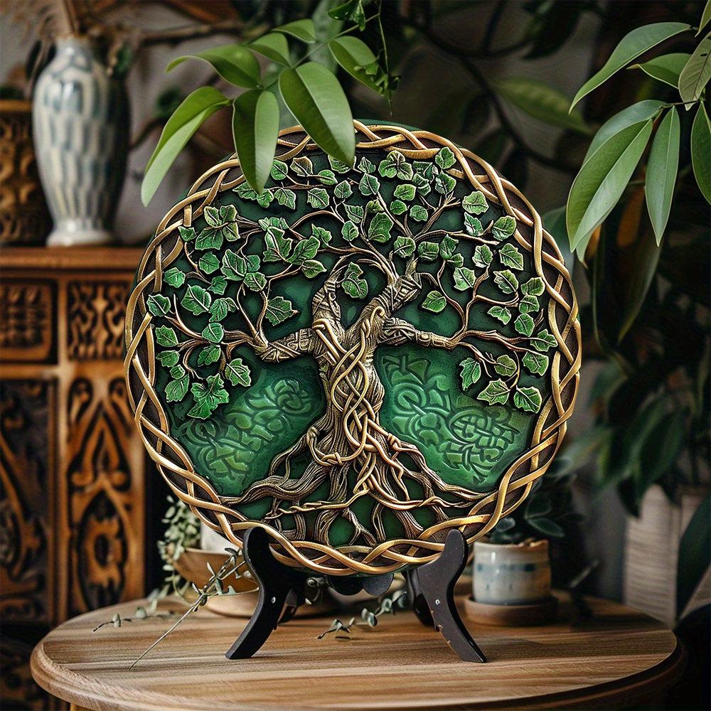 Tree Of Life Pagan Metal Sign Spiritual Decor-MoonChildWorld