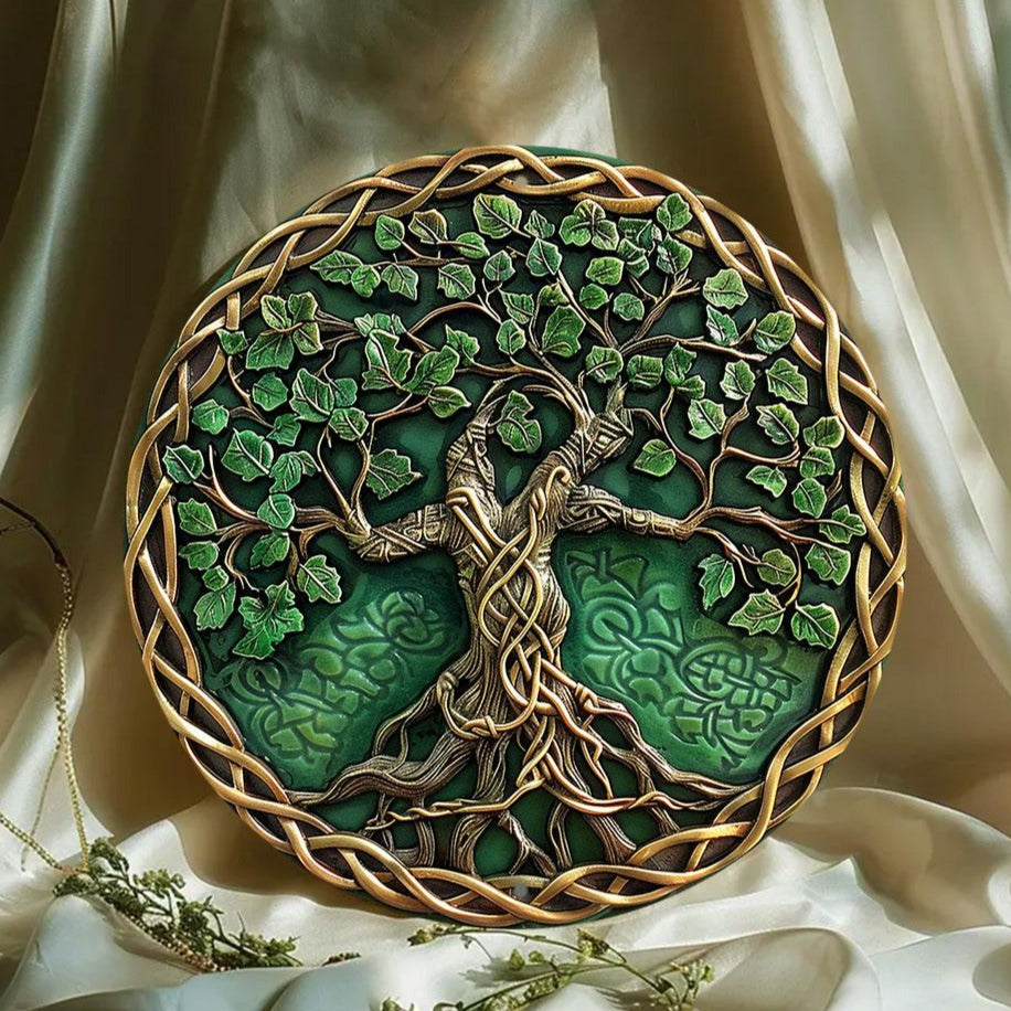 Tree Of Life Pagan Metal Sign Spiritual Decor-MoonChildWorld