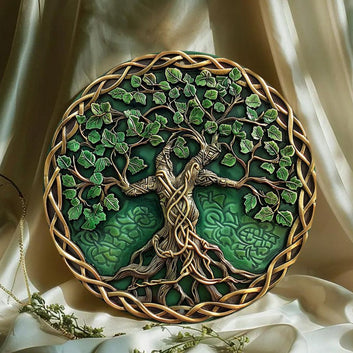 Tree Of Life Pagan Metal Sign Spiritual Decor