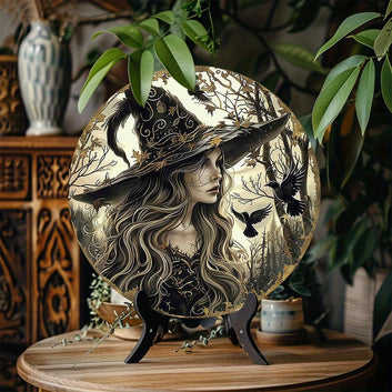 Enchanting Witch Gothic Metal Sign Halloween Decor