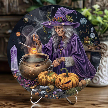 Wizard Brewing Potion Witchy Metal Sign