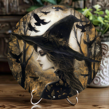 Dark Witch Metal Sign Gothic Decor-MoonChildWorld