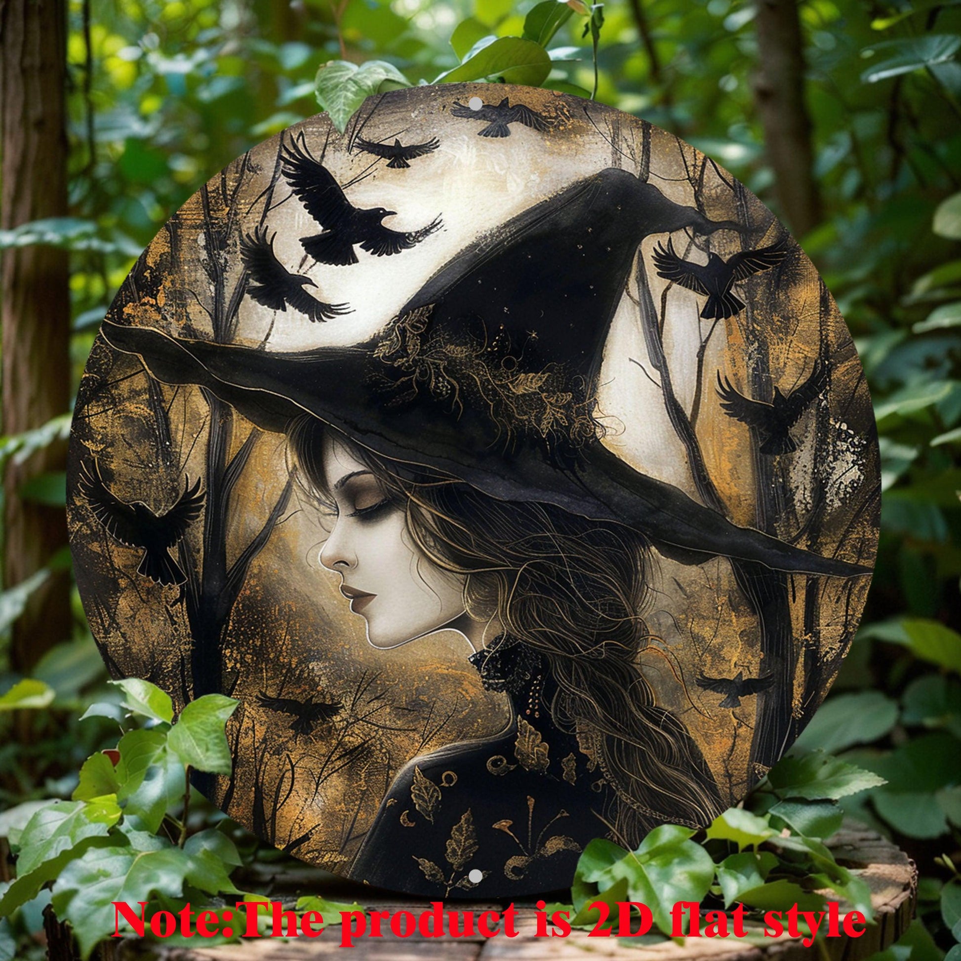 Dark Witch Metal Sign Gothic Decor-MoonChildWorld