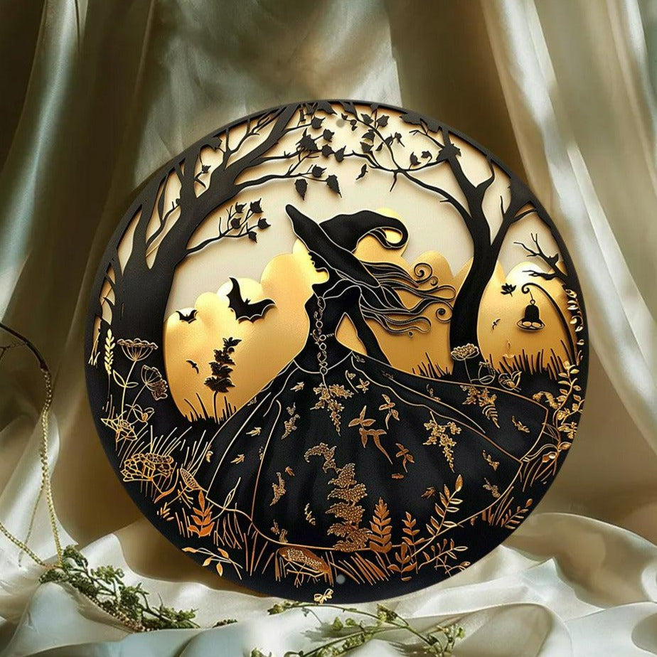 Halloween Witch Metal Sign Gothic Decor-MoonChildWorld