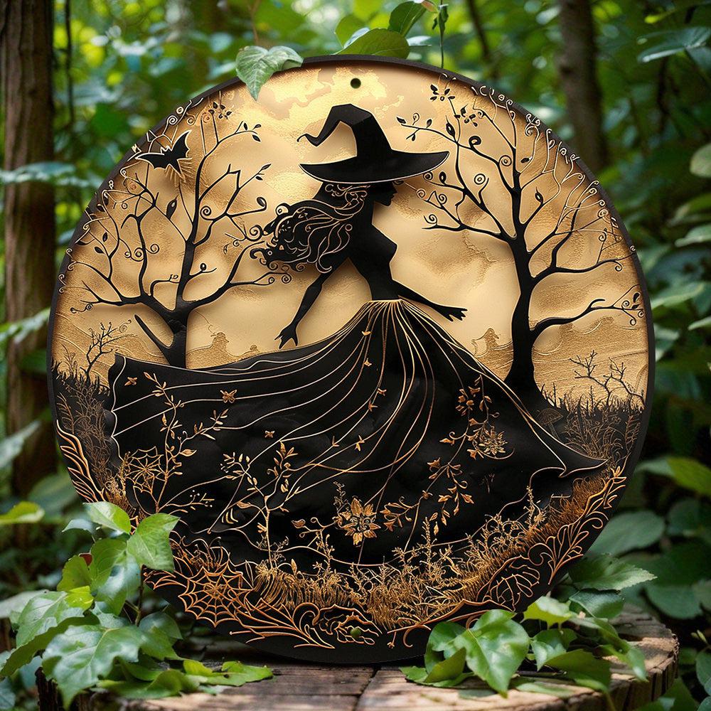 Halloween Witch Metal Sign Gothic Decor-MoonChildWorld